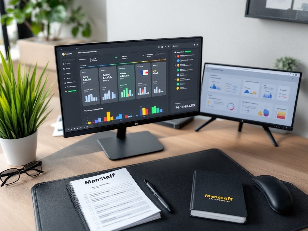 Manufacturing data gathering displaying systematic capacity evaluation with efficiency metrics tracking. Framework shows structured collection of workforce information, performance indicators, and resource utilization data through established quality-assured channels in English, Italian, and Romanian.