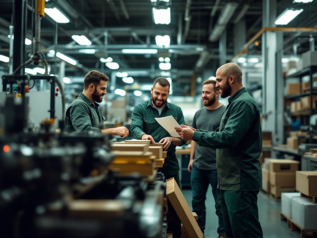 Manufacturing operators transitioning from temporary to permanent roles, shown progressing through production tasks with increasing responsibility. The image illustrates Manstaff's structured 12-week qualifying period approach to temp-to-perm manufacturing recruitment.