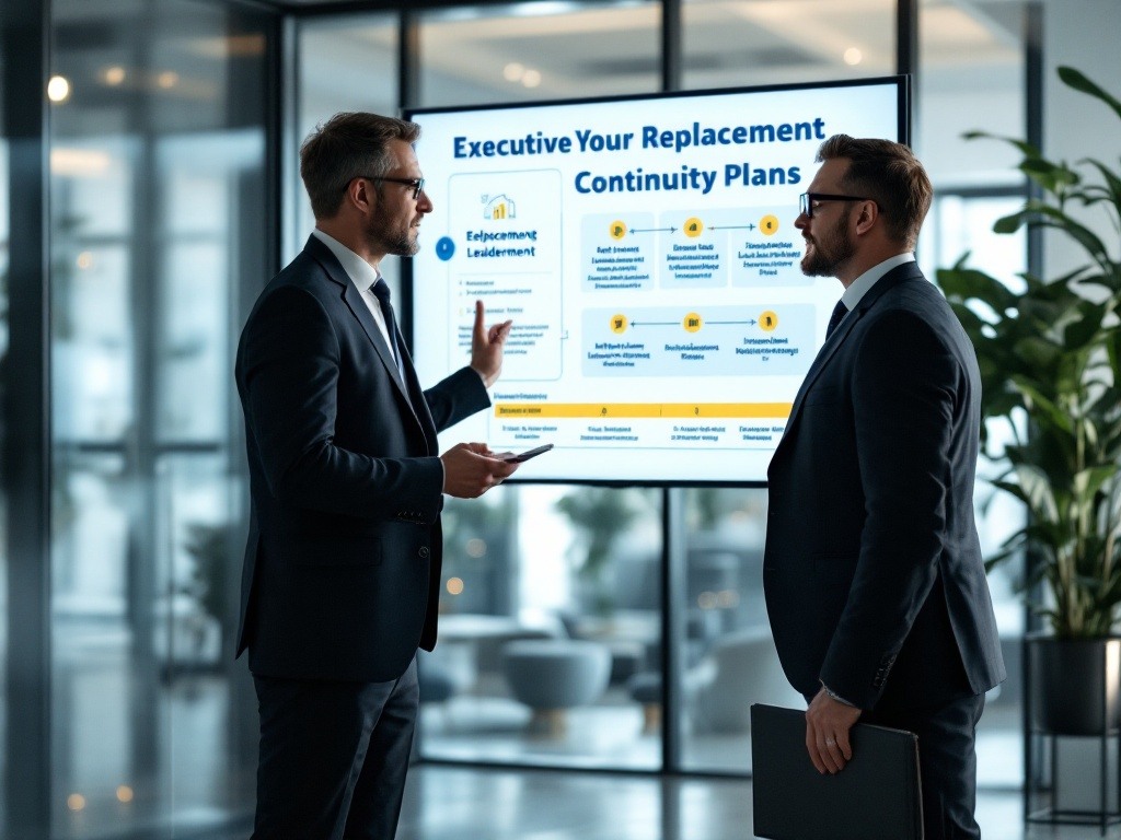 Twelve-week executive replacement guarantee framework displaying comprehensive protection for manufacturing leadership appointments. Structured documentation system ensures complete commitment verification for senior technical roles.